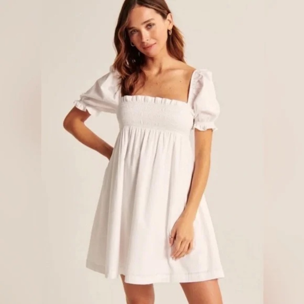 Abercrombie Smocked Babydoll Mini Dress